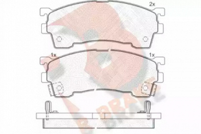 R BRAKE rb0971203 -  Комплект тормозных колодок, дисковый тормоз